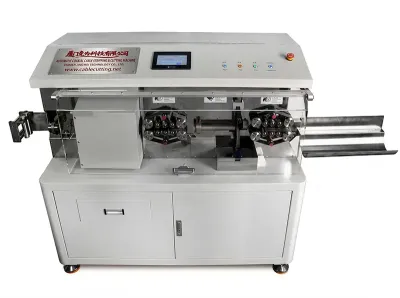 เครื่องตัดและปอกสายโคแอกเชียลอัตโนมัติ เส้นผ่านศูนย์กลาง 3-32mm WPM-9935