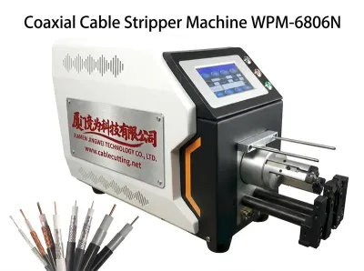 เครื่องปอกสายโคแอกเชียลเซอร์โวมอเตอร์กึ่งอัตโนมัติ WPM-6806N