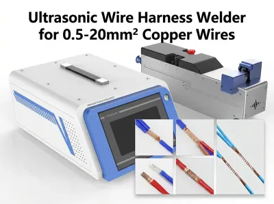 เครื่องเชื่อมชุดสายไฟอัลตราโซนิก พกพา 20KHz 2000W WPM-001N - เครื่องย้ำสายกึ่งอัตโนมัติ