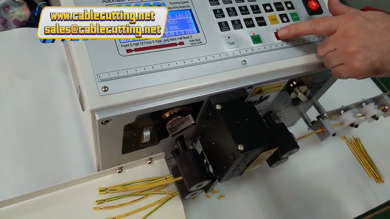 เครื่องปอกและตัดสายไฟอัตโนมัติ พร้อมใบมีดคาร์ไบด์ สำหรับสายไฟ 0.1-2.5 ตร.มม.