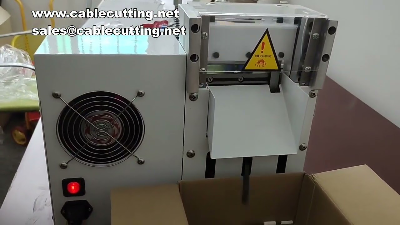 เครื่องตัดท่อหดความร้อนอัตโนมัติ | เครื่องตัดท่อฉนวน PVC และท่อใยแก้วเทียนไข
