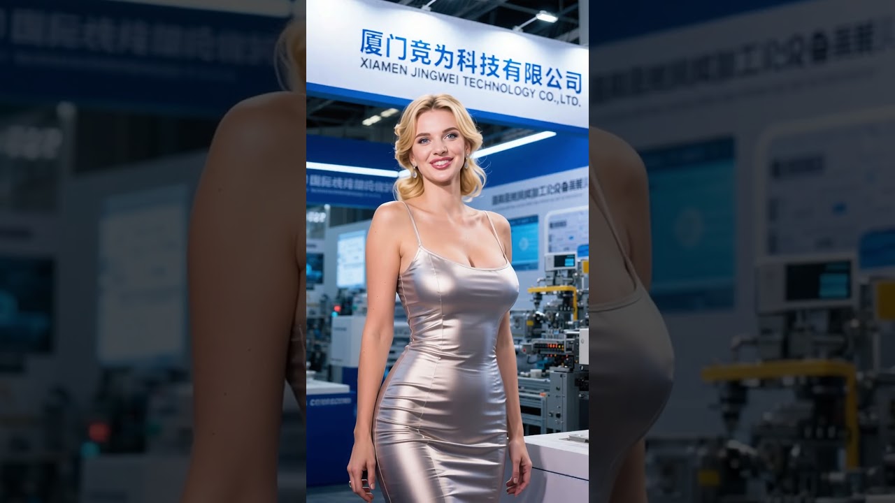 สาวสวยเซ็กซี่แนะนำบริษัทด้านระบบอัตโนมัติเป็นภาษาฝรั่งเศส | โซลูชันเครื่องจักรและการบรรจุ