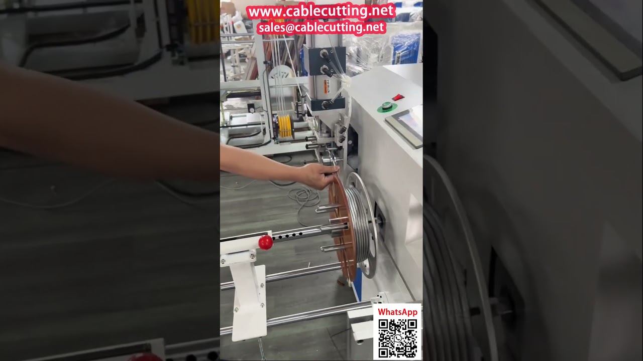 เครื่องนับ ม้วน ตัด และมัดสายเคเบิลเหล็กอัตโนมัติ | เครื่องจักรโรงงานอัตโนมัติ