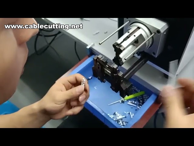 เครื่องปอกสายโคแอกเชียล RG6 อัตโนมัติ | Coaxial Cable Stripping Machine