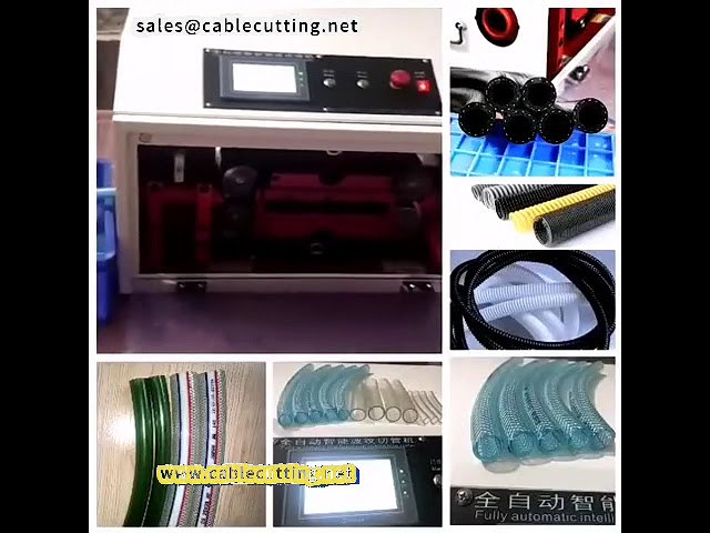 Automatic Corrugated Pipe Cutting Machine for Round Plastic and Rubber Pipe