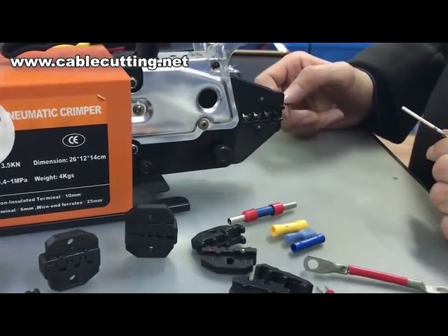 เครื่องกดขั้วต่อสายไฟระบบลมประสิทธิภาพสูง | Pneumatic Wire Terminal Crimping Machine สำหรับโรงงาน